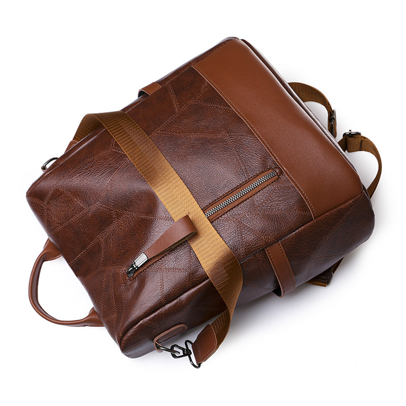 Mochila Feminina Antifurto de Couro Letícia