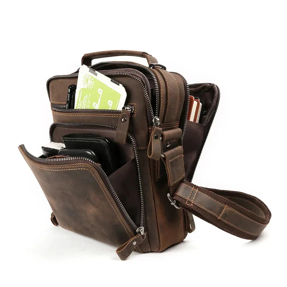 Mochila em Couro Genuíno em Vaca - Joyir Premium