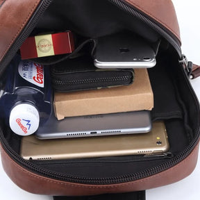 Mochila Masculina de Couro Perry