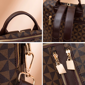 Mochila Feminina em Couro + Carteira - Classic Elegance